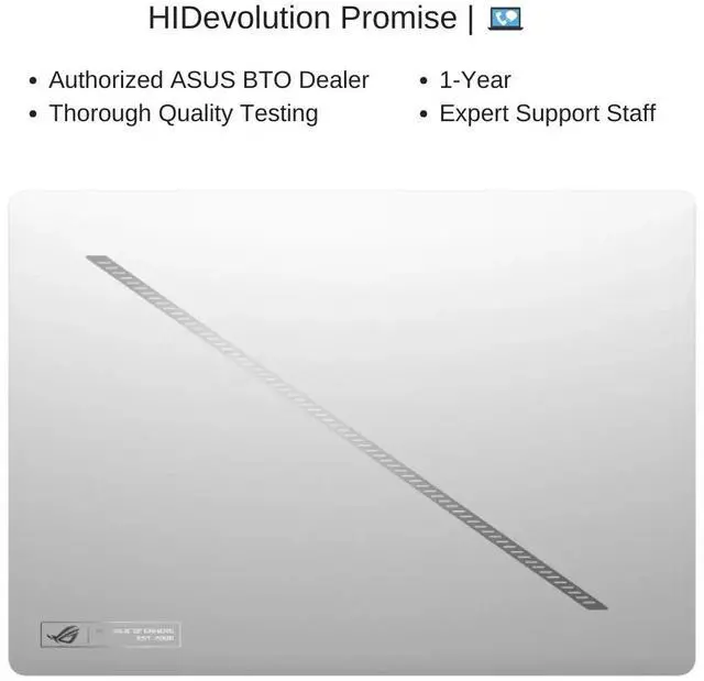 Alt view image 7 of 7 - [2025] HIDevolution ASUS ROG Zephyrus G14 GA403UM [White] 14" 3K 120Hz OLED, 4.0 GHz Ryzen 9 270, RTX 5060, 16GB LPDDR5X RAM, 1 TB PCIe SSD, Windows 11 Home