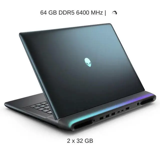 Alt view image 3 of 7 - [2025] Alienware 16 Area-51 [Mechanical Keyboard] 16" QHD+ 240Hz, 2.1 GHz Ultra 9-275HX, RTX 5090, 64 GB DDR5 RAM, 2 TB PCIe SSD, Windows 11 Home