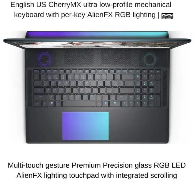 Alt view image 6 of 7 - [2025] Alienware 18 Area-51 [Membrane Keyboard] 18" QHD+ 240Hz, 2.1 GHz Ultra 9-275HX, RTX 5090, 64 GB DDR5 RAM, 2 TB PCIe SSD, Windows 11 Home