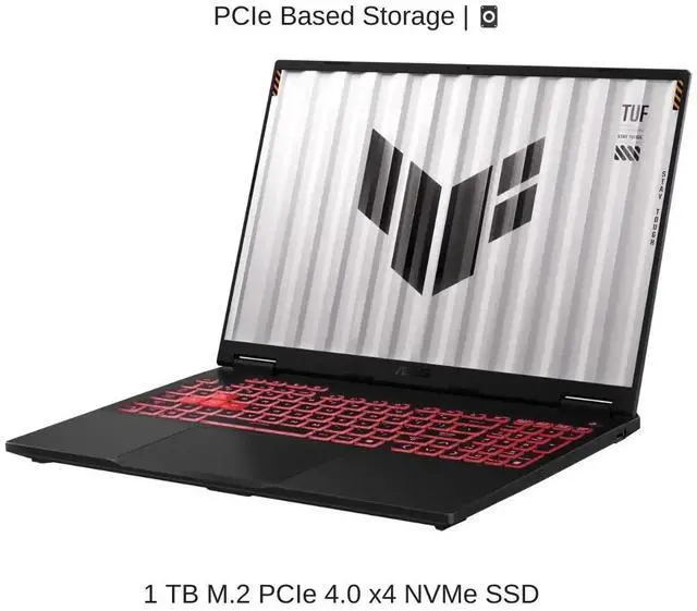 Alt view image 5 of 7 - [2025] HIDevolution ASUS TUF Gaming A16 FA608UP 6" FHD+ 165Hz IPS-Level, 4.0 GHz Ryzen 9 270, RTX 5070, 128 GB DDR5 RAM, 1 TB PCIe SSD, Windows 11 Home