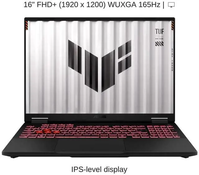 Alt view image 6 of 7 - [2025] HIDevolution ASUS TUF Gaming A16 FA608UP 6" FHD+ 165Hz IPS-Level, 4.0 GHz Ryzen 9 270, RTX 5070, 32 GB DDR5 RAM, 16 TB PCIe SSD, Windows 11 Home