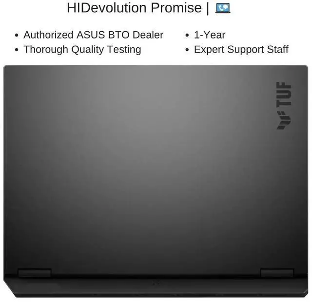 Alt view image 7 of 7 - [2025] HIDevolution ASUS TUF Gaming A16 FA608UP 6" FHD+ 165Hz IPS-Level, 4.0 GHz Ryzen 9 270, RTX 5070, 32 GB DDR5 RAM, 16 TB PCIe SSD, Windows 11 Home