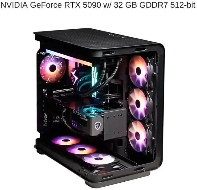Alt view image 3 of 7 - [2025] HIDevolution MSI Vision Elite RS AI 2NVZ9 3.2 GHz Ultra 9-285K, RTX 5090, 64 GB DDR5 RAM, 4 TB PCIe SSD, Windows 11 Pro