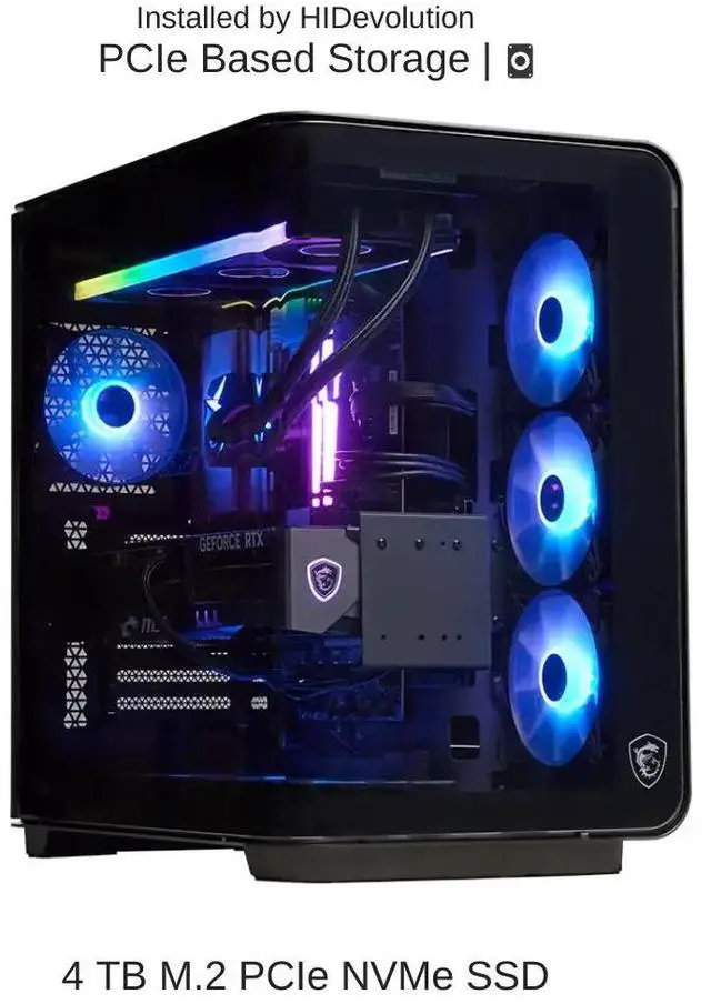Alt view image 5 of 7 - [2025] HIDevolution MSI Infinite RS AI 2NVZ9 3.2 GHz Ultra 9-285K, RTX 5090, 64 GB DDR5 RAM, 4 TB PCIe SSD, Windows 11 Pro