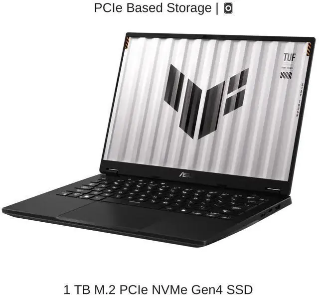 Alt view image 5 of 7 - [2025] HIDevolution ASUS TUF Gaming A14 FA401KM 14" WQXGA 165Hz, 2.0 GHz Ryzen Al 7 350, 16 GB LPDDR5X RAM, 1 TB PCIe SSD, Windows 11 Home