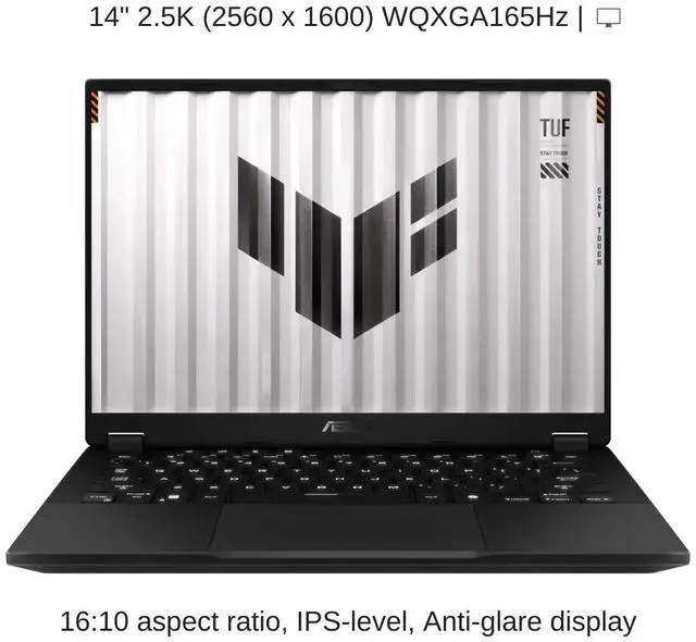 Alt view image 6 of 7 - [2025] HIDevolution ASUS TUF Gaming A14 FA401KM 14" WQXGA 165Hz, 2.0 GHz Ryzen Al 7 350, 16 GB LPDDR5X RAM, 1 TB PCIe SSD, Windows 11 Home