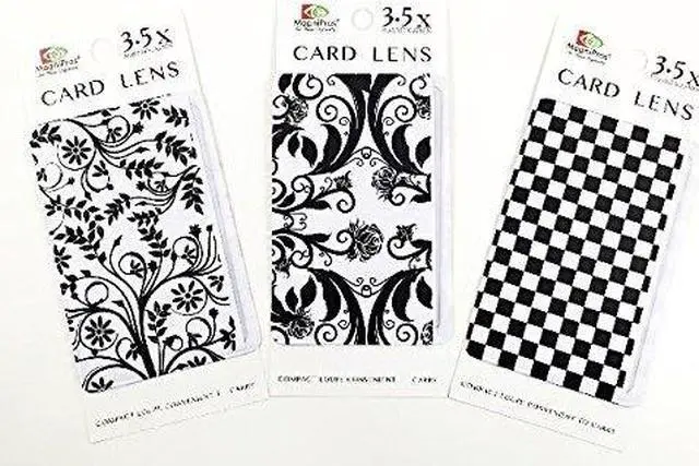 Alt view image 2 of 7 - 3 Pack Stylish Credit Card Size Pocket Magnifying/Fresnel Lens Magnifier 3.5X(Magnification)-Great For Fire Starting, Reading Small Prints