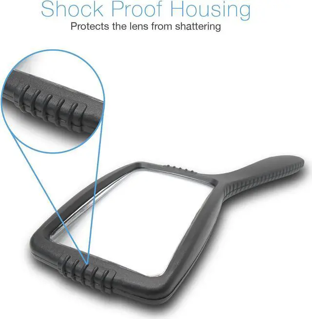 Alt view image 3 of 7 - MagniPros Jumbo Size Magnifying Glass Wide Horizontal Lens(3X Magnification)- Shockproof Housing & Scratch Resistant Design W/Large Viewing Area Ideal for Reading Small Prints & Low Vision