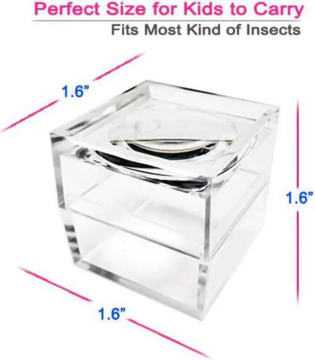 Alt view image 2 of 6 - MagniPros Pack of 3 Magnifier Box Bug Viewer Magnifies up to 5X(500%) with Crystal Clear Image
