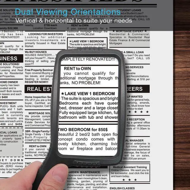 Alt view image 4 of 7 - MagniPros Jumbo Size Magnifying Glass Wide Horizontal Lens(3X Magnification)- Shockproof Housing & Scratch Resistant Design W/Large Viewing Area Ideal for Reading Small Prints & Low Vision