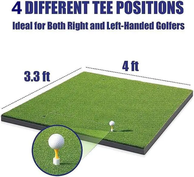 Alt view image 7 of 7 - Golf Hitting Mat Artificial Turf Mat for Indoor Outdoor Practice 3x4 Ft Backyard Fun - axGear