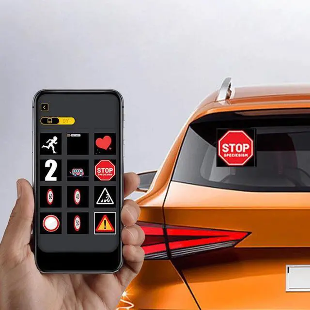 Alt view image 5 of 7 - LED Expression Screen Rear Window Bluetooth Car Sign Panel - axGear