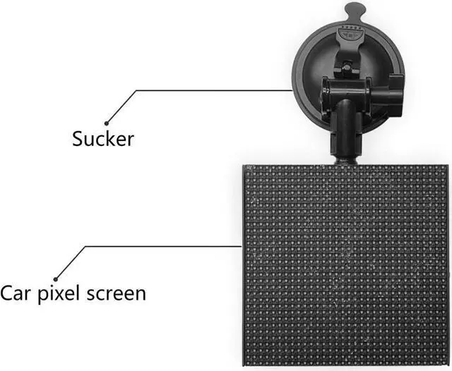 Alt view image 6 of 7 - LED Expression Screen Rear Window Bluetooth Car Sign Panel - axGear