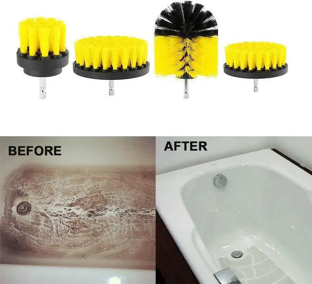 Alt view image 6 of 7 - Drill Brush Attachment Set 22 Pieces for Power Drill Kitchen Cleaning Car Waxing - axGear