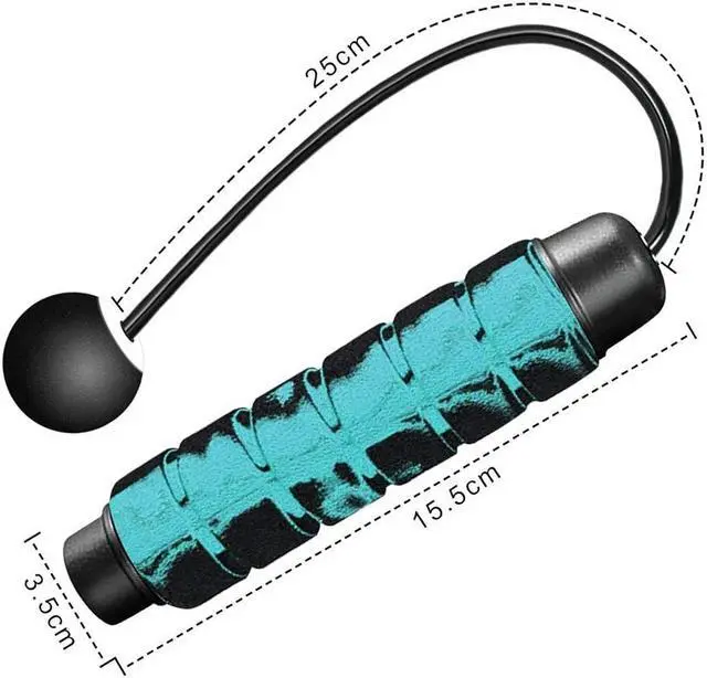 Alt view image 3 of 6 - Ropeless Jump Rope Weight Adjustable Fitness Workout Sport Skipping Cordless - axGear