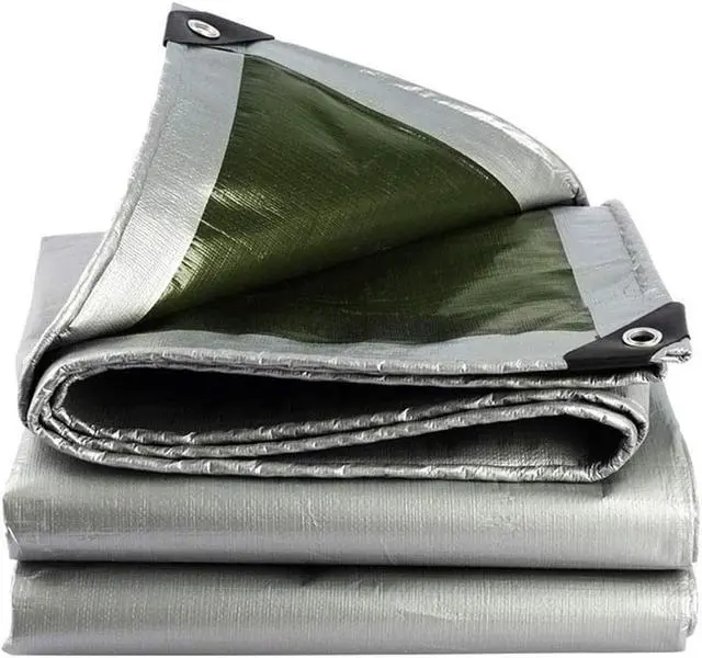 Alt view image 2 of 7 - Outdoor Tarp with Grommets Heavy Duty Rainproof Tarpaulin Sheet Cover - axGear