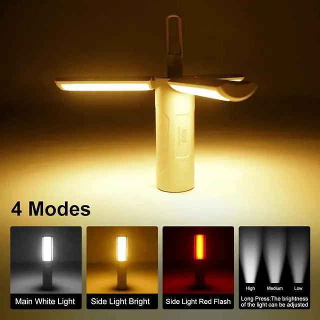 Alt view image 6 of 7 - Lantern Flashlight LED Camping Tent Light Foldable Power Bank Water Resistant - axGear