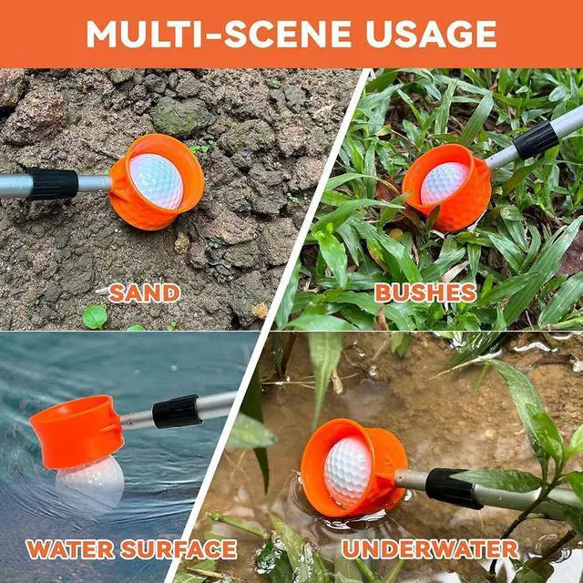 Alt view image 6 of 7 - Golf Ball Retriever Aluminum Alloy Shaft Telescopic Picker Extandable 18 Ft - axGear