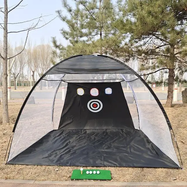 Alt view image 2 of 7 - Golf Practice Hitting Net Ball Turf Tee Set for Indoor Backyard Portable - axGear