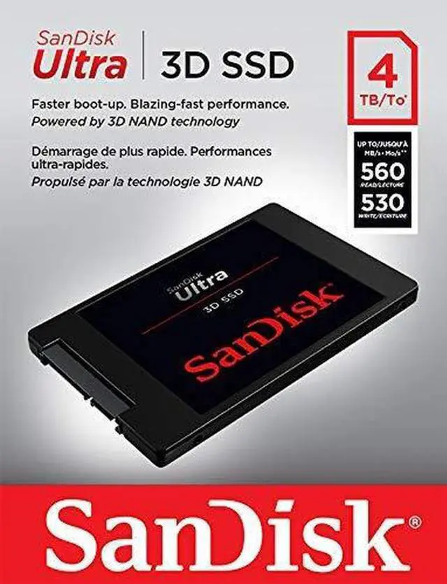 Alt view image 4 of 20 - SanDisk Ultra 3D SATA III 2.5" 4TB Internal Solid State Drive SDSSDH3-4T00-G25