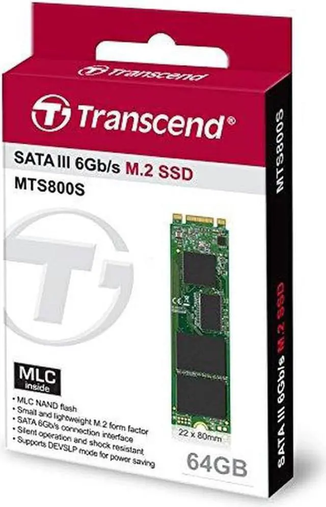 Alt view image 8 of 12 - Transcend TS64GMTS800S 64Gb Ssd Sata M.2 2280 Mlc