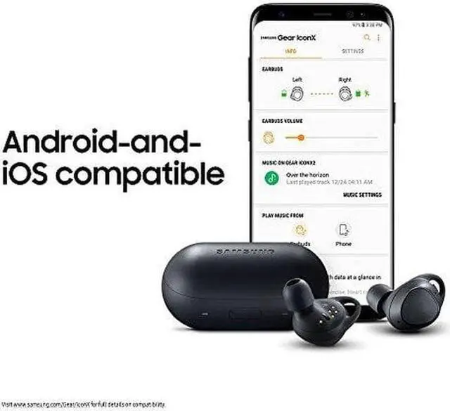 Alt view image 20 of 20 - Samsung Gear IconX, Black (2018) - Stereo - Black - Wireless - Bluetooth - Earbud - Binaural - In-ear