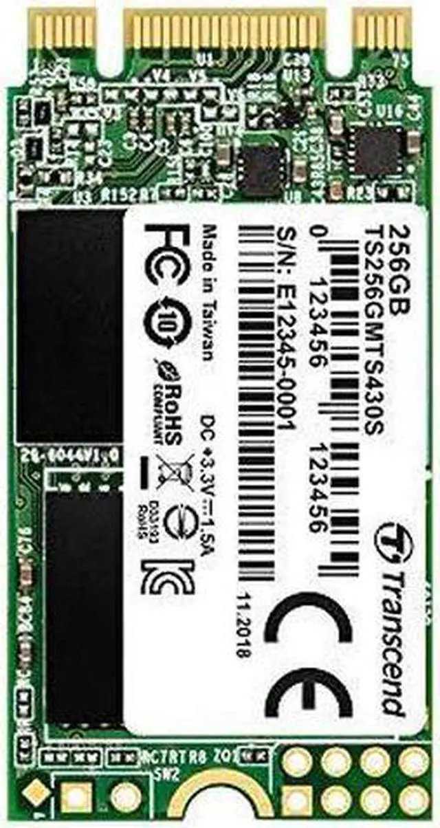 Alt view image 2 of 11 - transcend 256gb sata iii 6gb/s mts430s 42 mm m.2 ssd solid state drive ts256gmts430s