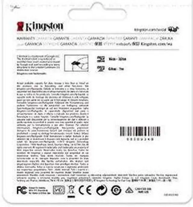 Alt view image 6 of 6 - Kingston 64GB micSDXC Canvas Select Plus 100R A1 C10 Card + ADP (SDCS2/64GB)