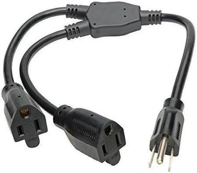 Main image of Tripp Lite Power Extension Cord Y Splitter Cable 13A, 16AWG (NEMA 5-15P to 2x NEMA 5-15R) 18-in.(P024-18N-13A-2R)
