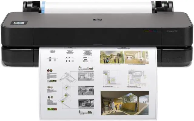 Alt view image 2 of 10 - DesignJet T230 24" Large-Format Compact Wireless Plotter Printer 5HB07AB1K