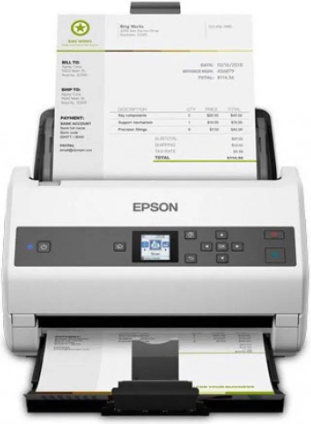 Alt view image 8 of 10 - Epson WorkForce DS-870 Sheetfed Scanner 600 dpi Optical B11B250201