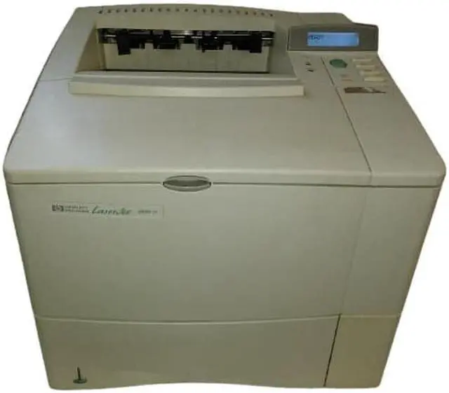 Alt view image 2 of 3 - HP LaserJet 4000N Laser Printer - Monochrome - 1200 dpi Print - Plain Paper Print - Desktop