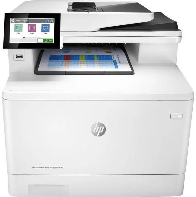 Alt view image 11 of 11 - HP LaserJet M480f Laser Multifunction Color Printer 3QA55A