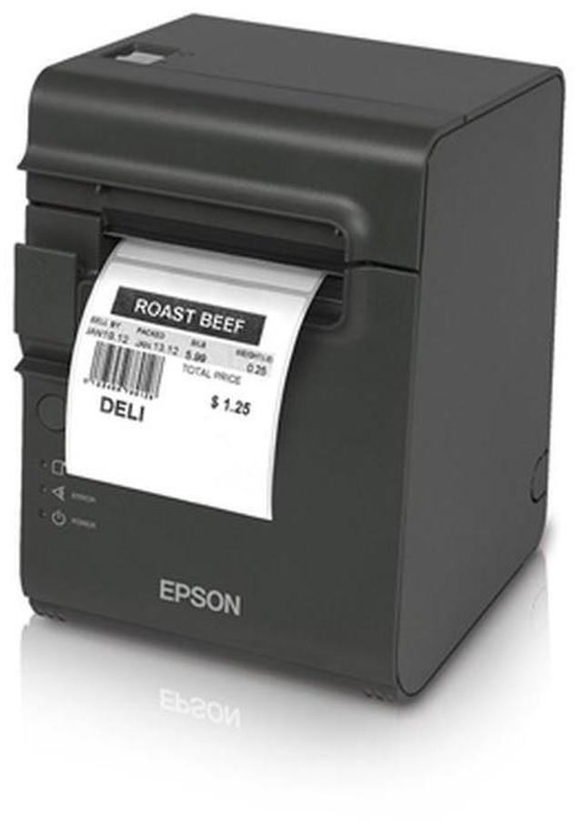 Alt view image 2 of 2 - Epson TM-L90 Plus Thermal Label and Receipt Printer, 203 dpi, USB, Ethernet, Auto Cutter, With Peeler, Dark Gray - C31C412A7711