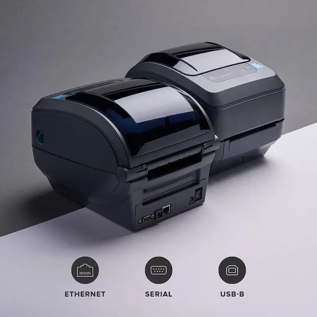 Alt view image 2 of 7 - Ze bra GX420t Thermal Transfer Desktop Printer Print Width of 4 in USB Serial and Ethernet Port Connectivity GX42-102410-000