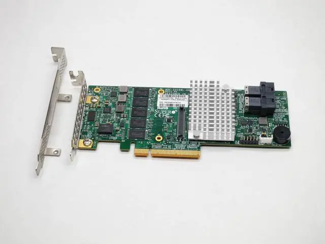 Alt view image 5 of 11 - Supermicro AOC-S3108L-H8IR-16DD 8 internal ports, low-profile, 12Gb/s per port- Gen-3 - RAID 0,1,10,5,6,50,60 (Supports 16 drives w/ expander)