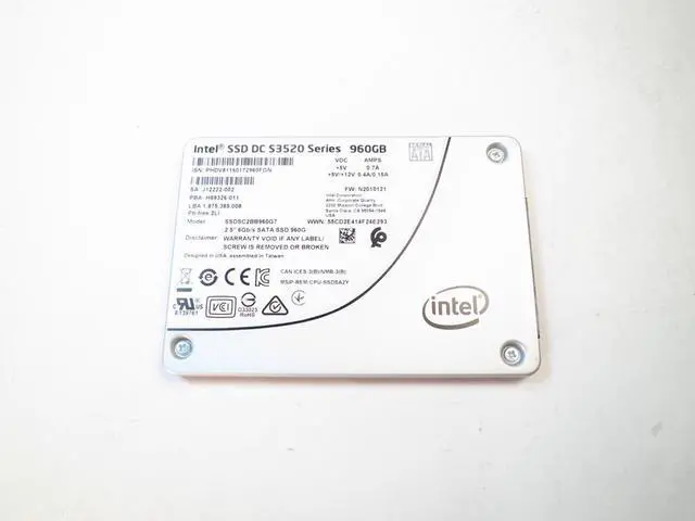 Alt view image 2 of 6 - Intel DC S3520 960GB 2.5" SATA-III SSD (SSDSC2BB960G7)
