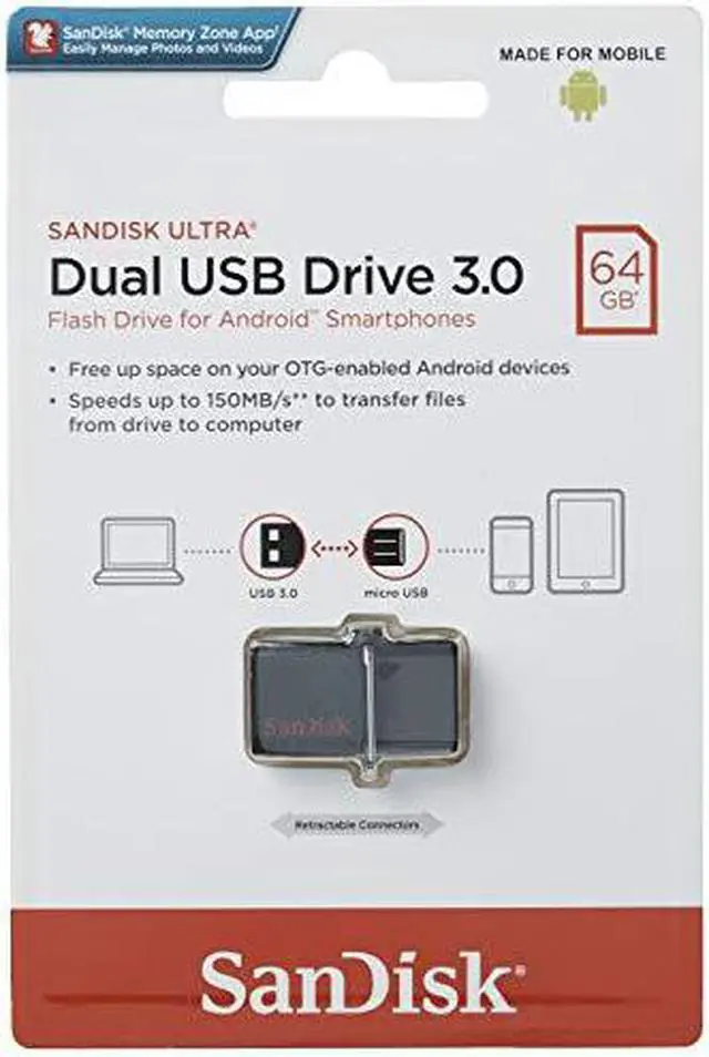 Alt view image 5 of 15 - SanDisk Ultra Dual USB Drive 3.0 (SDDD2-064G-GAM46)