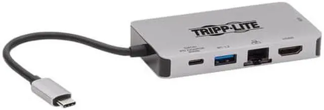 Alt view image 7 of 16 - Tripp Lite - U442-DOCK6-GY - Tripp Lite USB C Docking Station 4k USB Hub HDMI VGA Gbe PD Charging Gray - for