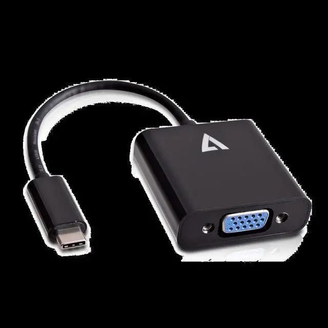 Alt view image 3 of 8 - V7 V7UCVGA-BLK-1N USB-C male to VGA female Adapter Black