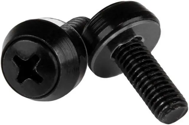 Alt view image 3 of 3 - STARTECH.COM CABSCREWSM6B 50Pkg M6 x 12mm Mntng Screws