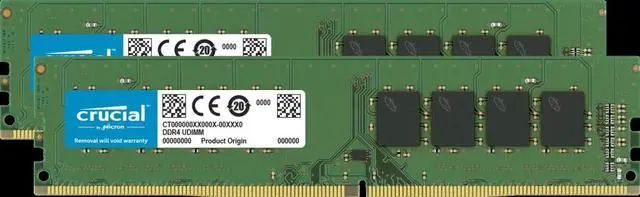 Alt view image 8 of 19 - Crucial 8GB Kit (4GBx2) DDR4 2666 MT/s (PC4-21300) CL19 x16 UDIMM 288-Pin Memory - CT2K4G4DFS6266