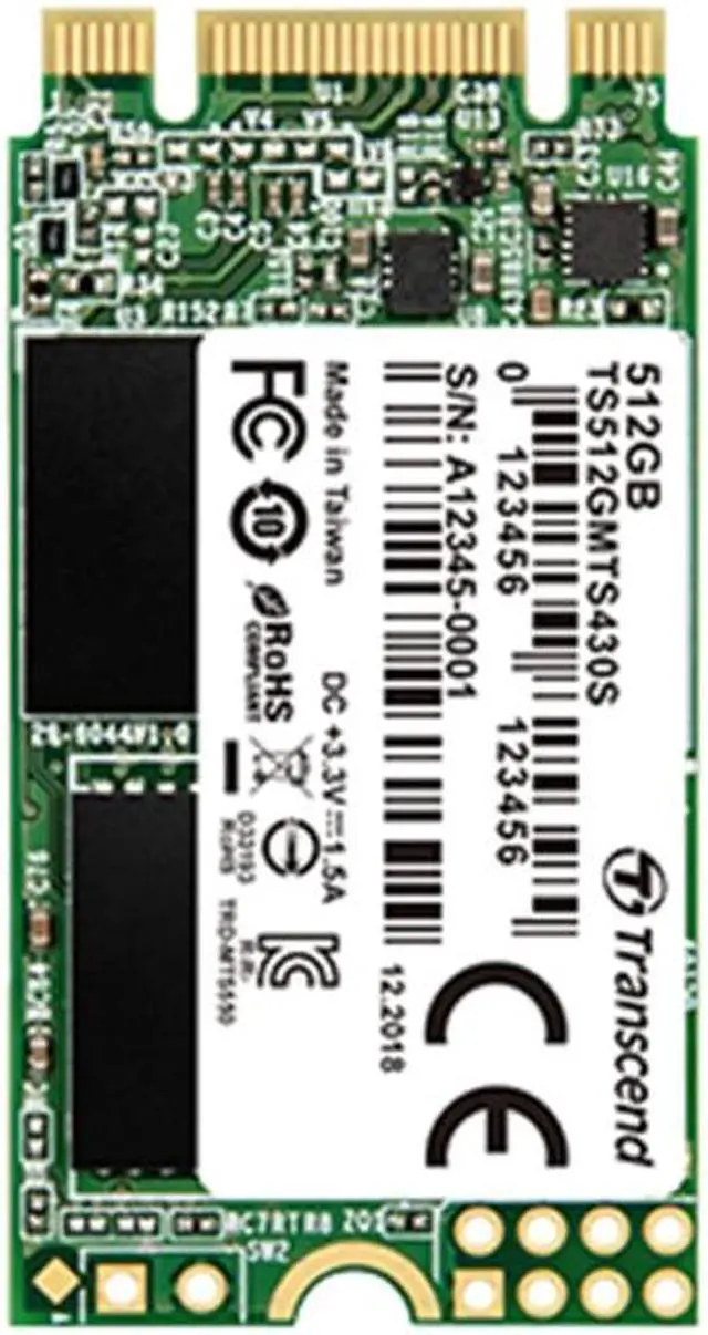 Alt view image 13 of 20 - Transcend TS128GMTS430S 430S 128GB m.2 2242 SATA Internal Solid State Drive