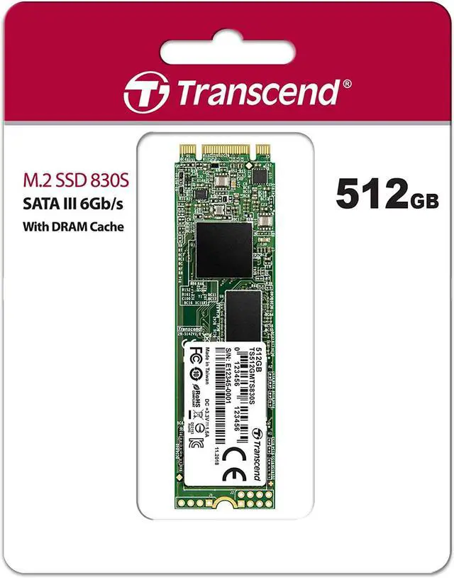 Alt view image 4 of 13 - Transcend 830S 512 GB Solid State Drive - SATA (SATA/600) - Internal - M.2 2280