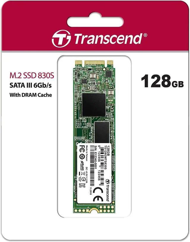 Alt view image 7 of 9 - Transcend 830S 128 GB Solid State Drive - SATA (SATA/600) - Internal - M.2 2280