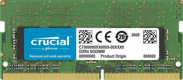 Crucial 32GB Single DDR4 3200 MT/s CL22 SODIMM 260-Pin Memory