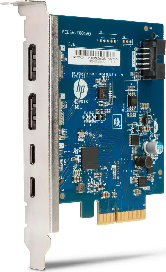 Alt view image 4 of 7 - HP Thunderbolt 3 PCIe 2-port I/O Card