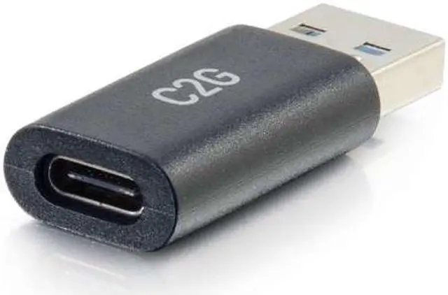 Alt view image 3 of 3 - C2G USB C To USB A SuperSpeed USB 5Gbps Adapter Converter - Female to Male