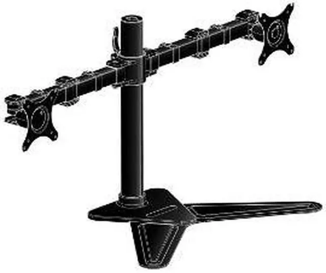 Alt view image 2 of 6 - Iiyama DS1002D-B1 - Stand for 2 monitors (adjustable arm) - black - screen size: 10"-30" - desktop stand - for ProLite E