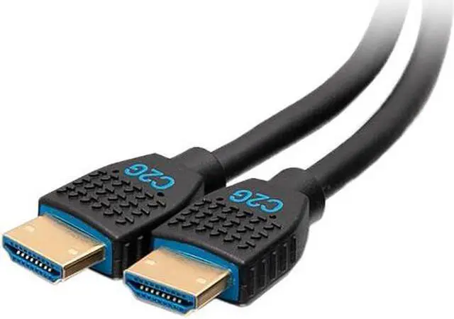 Alt view image 2 of 12 - C2G C2G10374 1.64 ft. (0.50m) Black Performance Series Ultra Flexible High Speed HDMI Cable - 4K 60Hz In-Wall, CMG (FT4) Rated Male to Male